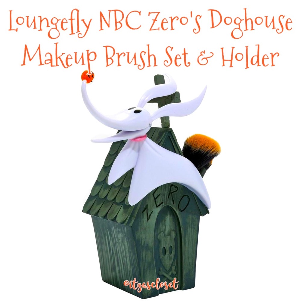Loungefly Nightmare Before Christmas Zero's Doghouse Makeup Brush Set & Holder